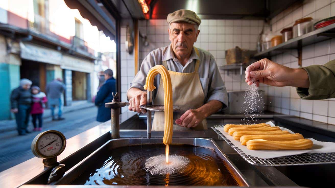 Juan Alpuente, churrero: “En una semana puedo gastar entre dos y tres garrafas de aceite de 25 litros. Aunque es muy caro, intento mantener los churros al mismo precio”